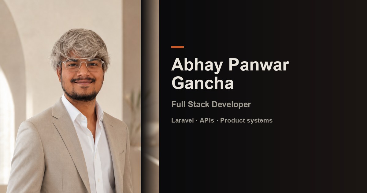 Abhay Panwar Gancha — Full Stack Developer